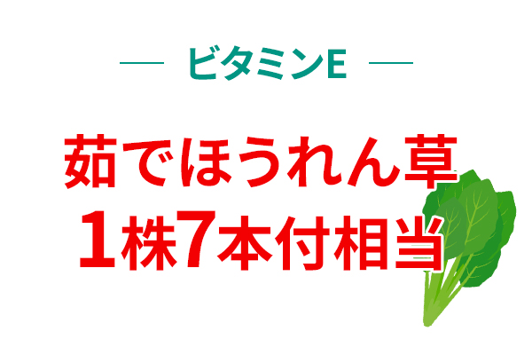 ビタミンE　茹でほうれん草1株7本付相当